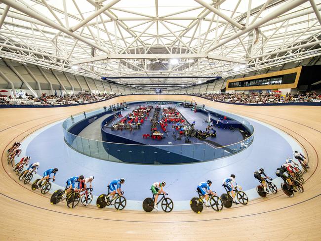 A study based on new IOC guidelines says 25 of the 40 sports venues required already exist – such as Anna Meares Velodrome at Chandler (above) – and could be used as they are or with some upgrades. Picture: AAP Image/Richard Walker