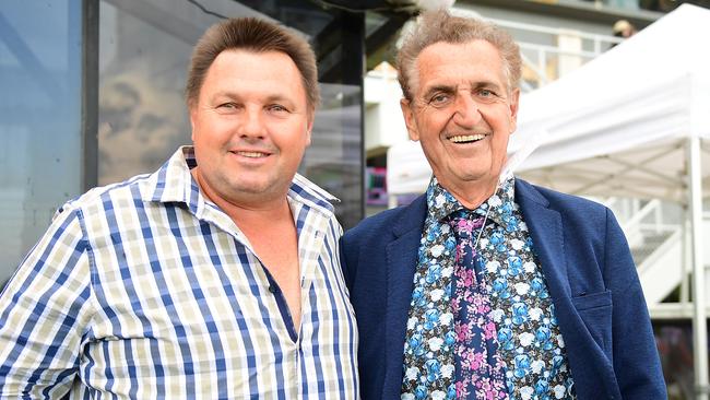 The Harrovian’s former trainer Stephen Massingham and owner Tom Hedley have had great success with the gelding. Picture: Trackside Photography