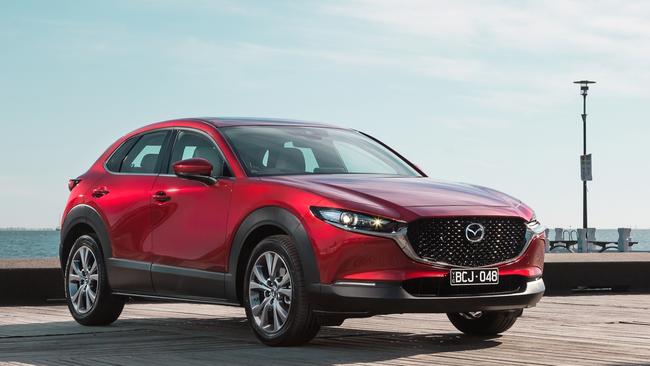 The Mazda CX-30 will slot in between the CX-3 and CX-5. Picture: Thomas Wielecki.