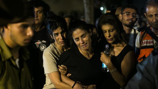 The family of slain soldier Amit Zur. Picture: Getty Images