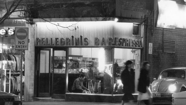 Pellegrini's espresso bar, circa 1987. Picture: Leigh Henningham.