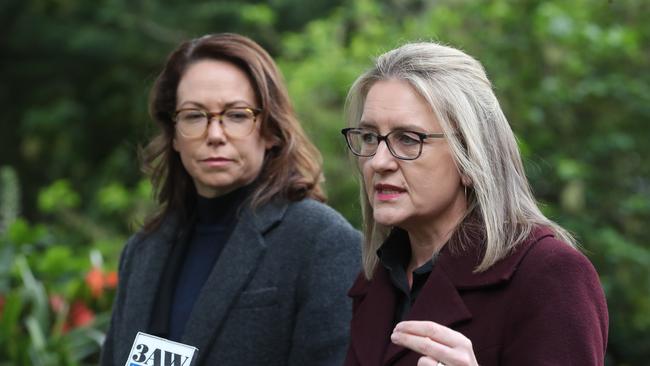 MELBOURNE, AUSTRALIA - NewsWire Photos, OCTOBER 17, 2023. Victorian Premier Jacinta Allan and Attorney-General Jaclyn Symes hold a press conference in Melbourne. Picture: NCA NewsWire / David Crosling