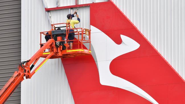 Qantas aircraft servicing has been consolidated in Sydney, while on its flight simulators has been moved to Brisbane. Picture: AAP