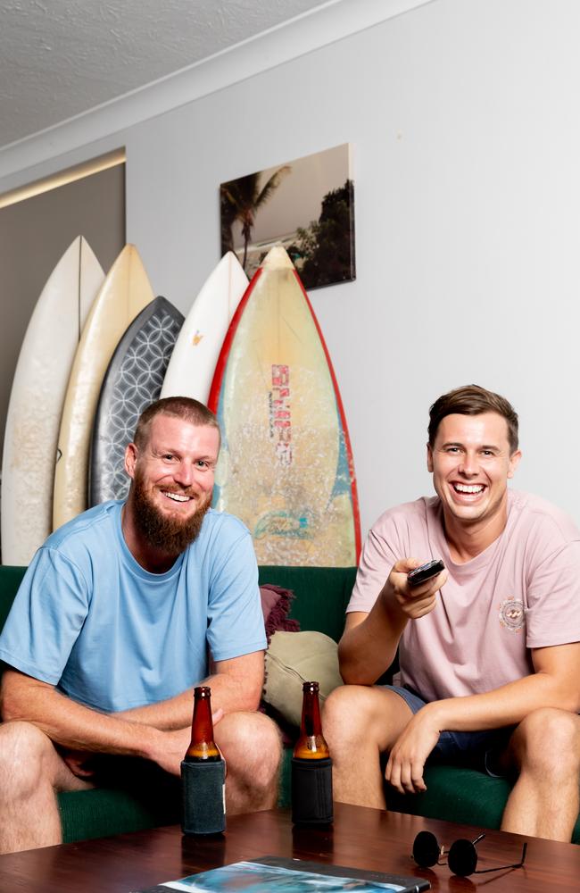 Gold Coast surfer boys Milo and Nic. Picture: Supplied/Foxtel