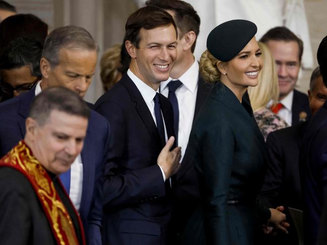 Jared Kushner and Ivanka Trump following US President Donald Trump’s inauguration. Picture: AFP