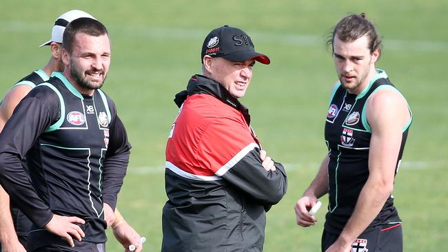 St Kilda coach Alan Richardson after trial at Moorabbin. Pic: Michael Klein