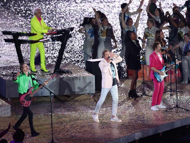 English band Duran Duran perform during the opening ceremony for the Commonwealth Games at the Alexander Stadium in Birmingham, central England, on July 28, 2022. (Photo by Darren STAPLES / AFP)