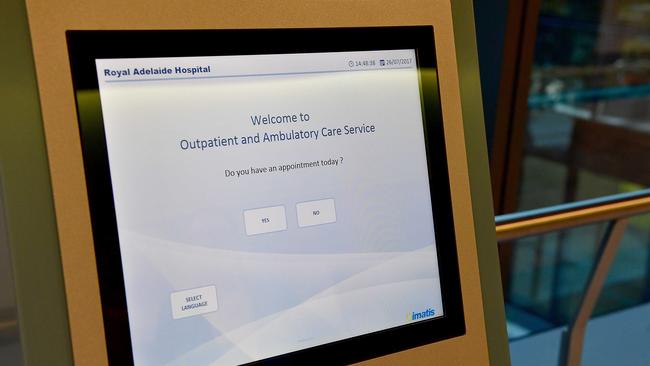 An outpatient information computer at the new RAH hospital. Picture: Bianca De Marchi