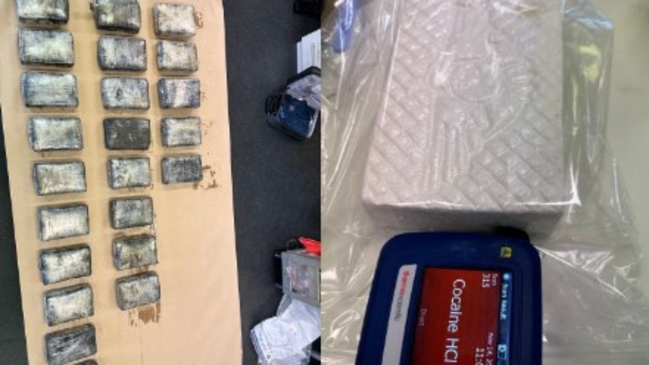 The suspicious packages contain an estimated 23kg of cocaine. Picture: Supplied