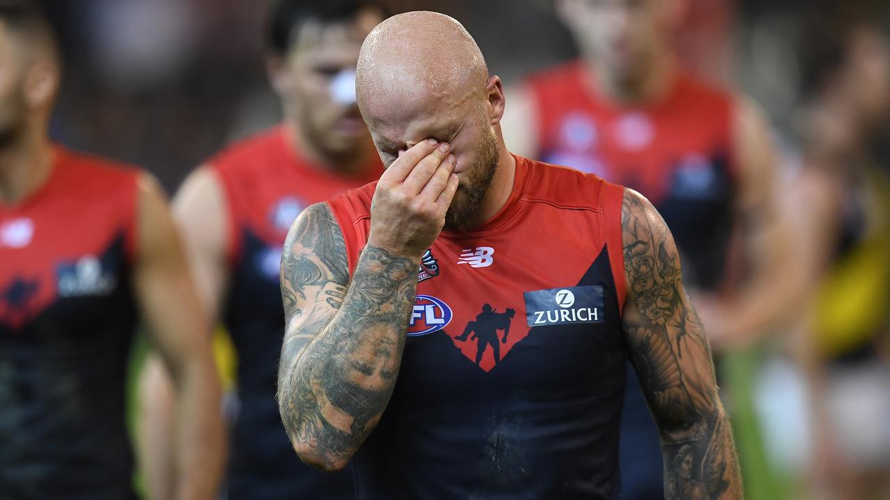 Nathan Jones after the Demons were blown away by Richmond late on Anzac Eve.