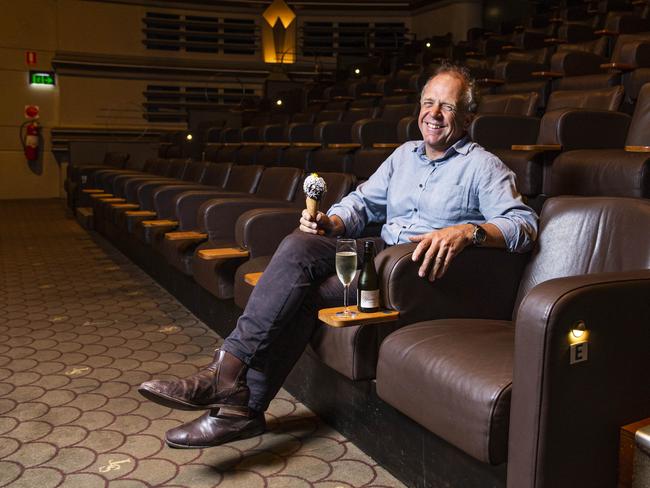 Michael Smith in his Sun Theatre in Williamstown. Picture: Aaron Francis