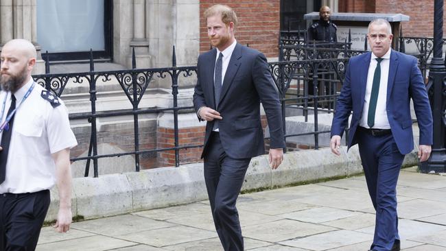 Harry leaving the Royal Courts of Justice on March 30 in London. Picture: Belinda Jiao/Getty Images