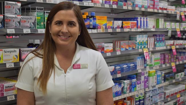 LiveLife Bowen pharmacist Rebecca Edgerton urges people to consult reputable sources for Covid-19 vaccine information. Picture Kirra Grimes