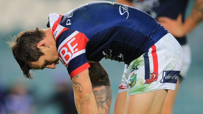 Mitchell Pearce of the Roosters at the end of the game.