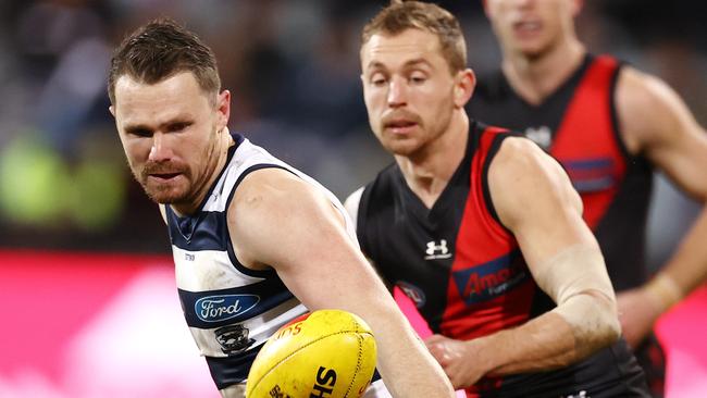 Geelong just pips Essendon in the tipping stakes.