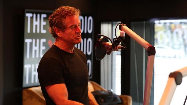 Mark Bouris recording his podcast.