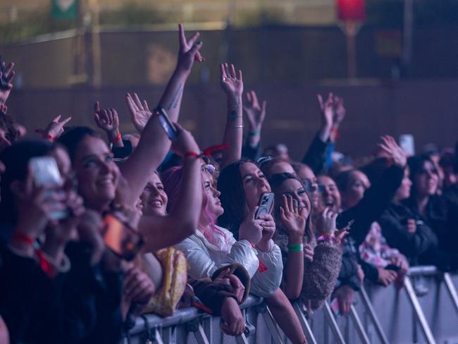 BYRON BAY, AUSTRALIA - Newswire Photos, 22 JULY 2023: Splendour in the Grass 2023: Flume plays to crowds at Splendour in the Grass, Saturday night. Picture: NCA Danielle Smith / Newswire