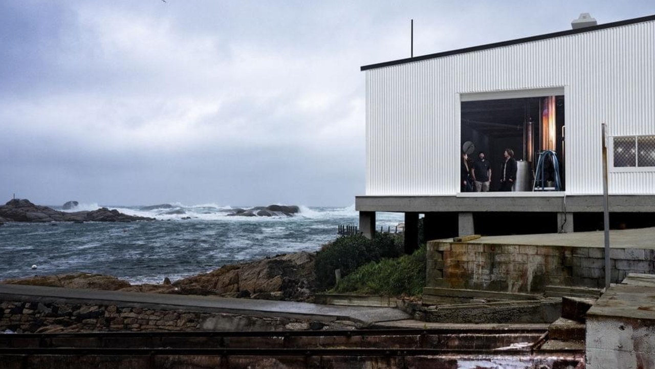 The distillery is in an incredible location that was once an old oyster hatchery.