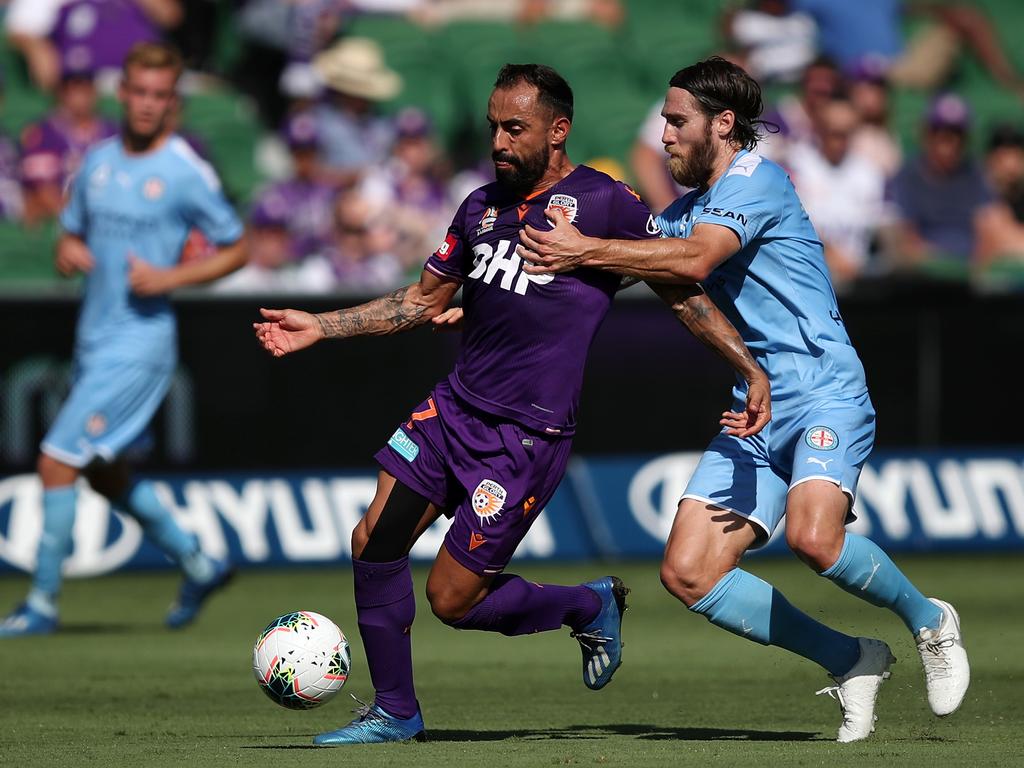 There are rumours ex-Perth wiz Diego Castro is on Adelaide United’s radar. Picture: AAP