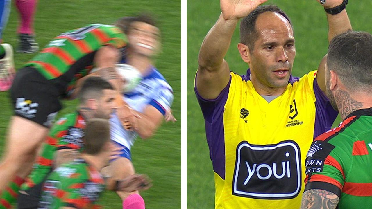Jaydn Su'a hits Lachlan Lewis and then gets sin binned.
