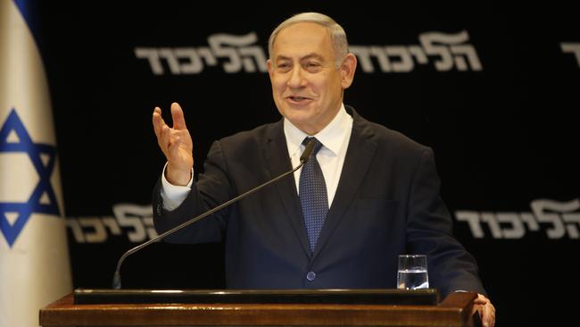 Israeli Prime Minister Benjamin Netanyahu on Thursday. Picture: AFP