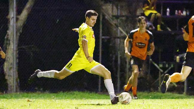 Edge Hill's Josh Taylor in the FQPL major semi final between Edge Hill United and Mareeba United, held at Tiger Park, Manunda. Picture: Brendan Radke