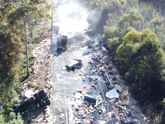 Aerial photos reveal devastating aftermath of fatal crash