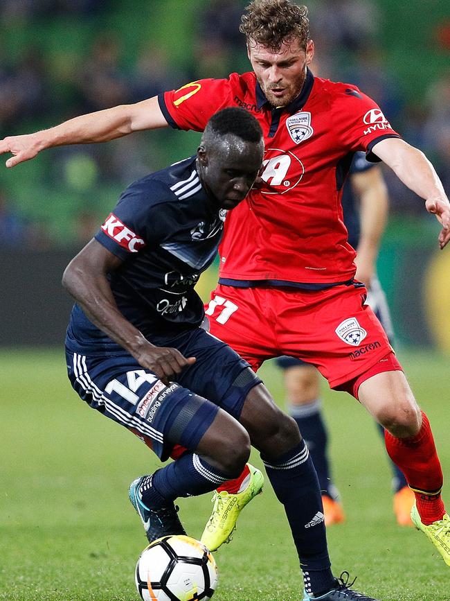 Thomas Deng in action for Melbourne Victory last season. Picture: Daniel Pockett/Getty Images