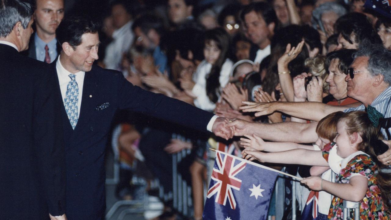 The then Prince Charles during his tour of Australia in 1994.