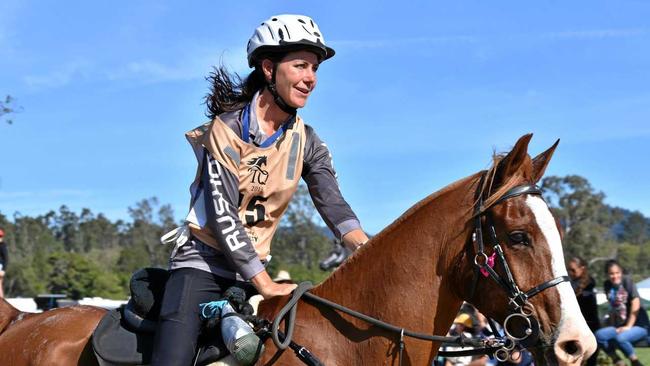 VICTORY: Winner of the 2019 Tom Quilty Gold Cup, Imbil woman Kaylea Maher on her nine-year-old arab gelding, Matta Mia Dimari. Picture: Donna Jones