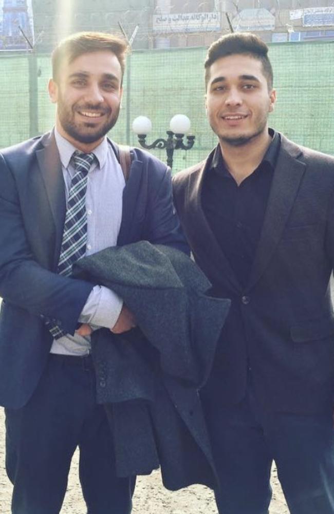 CEO and co-founder of the Aseel app, Nasrat Kalid, with fellow co-founder Taufiq Safi of Brisbane. Picture: Supplied