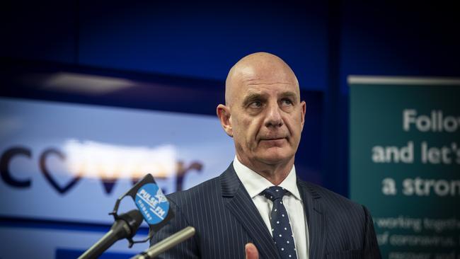 Premier Peter Gutwein speaks at a coronavirus press conference on Friday 21st August 2020. Picture: LUKE BOWDEN