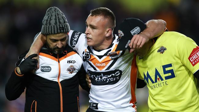 Jacob Liddle will make his long awaited return for the Wests Tigers. Picture: AAP.