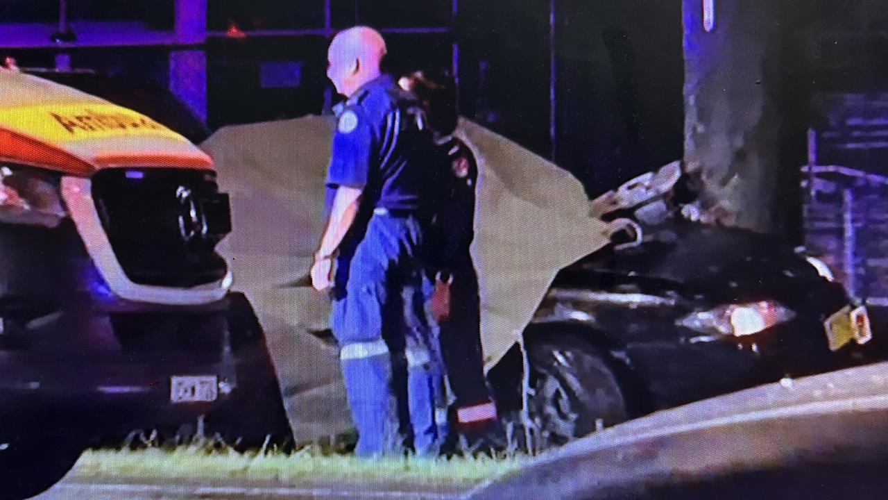 Two teenagers have died after a crash in McGraths Hills. Picture: Channel 7