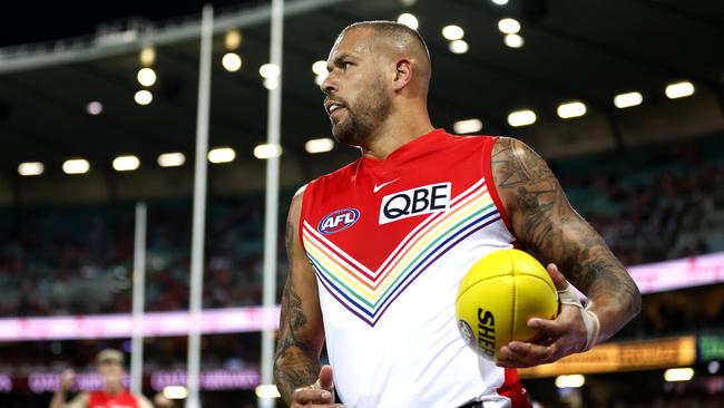 Lance Franklin in his 350th game. Photo by Phil Hillyard