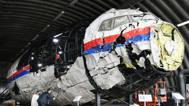 The reconstruction of the MH17 wreckage. Picture: Piroschka van de Wouw / Getty