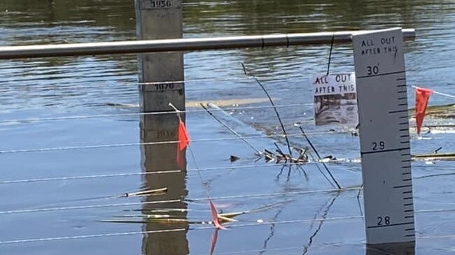 Peak floodwaters have arrived in Renmark. Picture: Trevor Schloithe