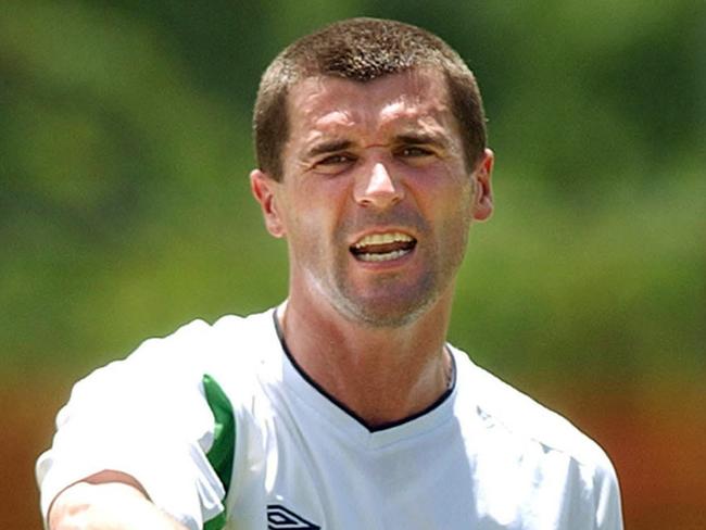 Keane at training with the Northern Ireland team ahead of the World Cup.