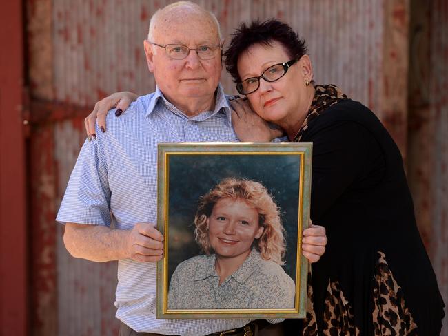 Martin and Ros Bradshaw with a picture of Anthea..