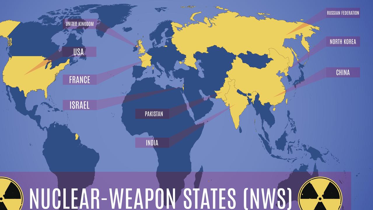 Map of the nuclear weapon states (NWS). Picture: Supplied