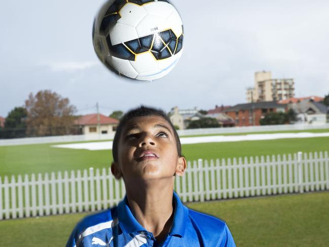 Tanna Bellear from Bronte Public School went to spain to comepete in the u12 Mediterranean international cup 2015. Pictured at Waverley Oval. Picture by DAMIAN SHAW