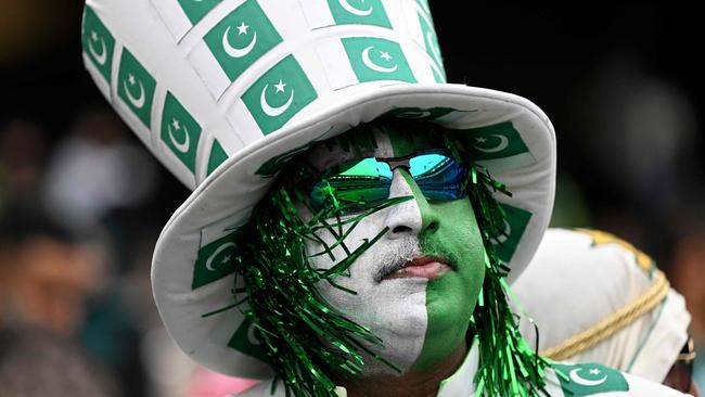 A Pakistani fan at the T20 World Cup final. Photo by WILLIAM WEST / AFP