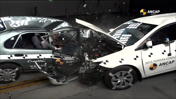 Crash test: old versus new cars