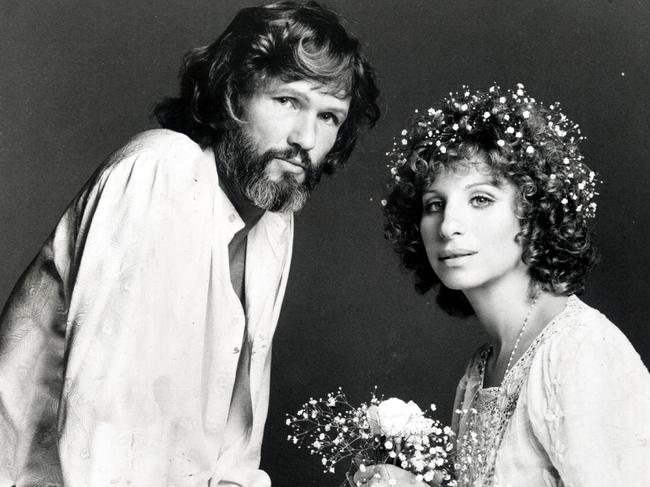 Barbra Streisand and Kris Kristofferson in 1976 film A Star is Born.