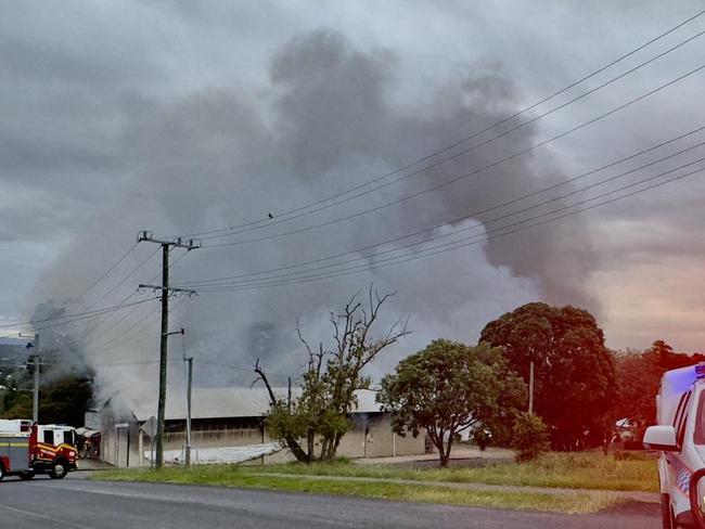 The fire at Gympie. Picture: Supplied by Gympie The real treasure is the town.