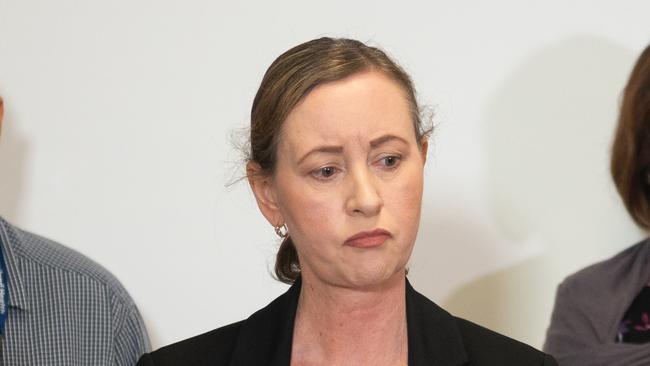 Queensland Health Minster Yvette D'Ath at the Mackay Base Hospital on September 30.