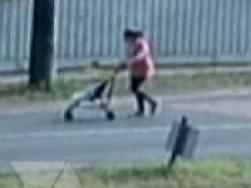 CCTV stills showing Sofina Nikat pushing a pram through the Darebin Creek park