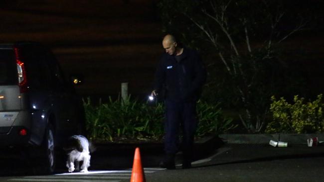 A crime scene was established at the carpark. Picture: Bill Hearne