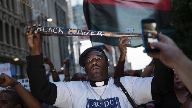 A man protests the death of Philando Castile in 2016. Picture: AFP