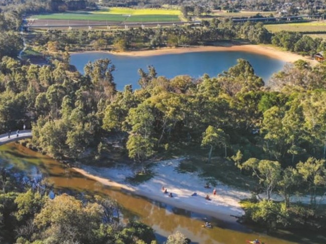 Business Western Sydney's ambitious new Our Rivers plan has called for the development of a project at Camden Lakes. Picture: Supplied/ Business Western Sydney